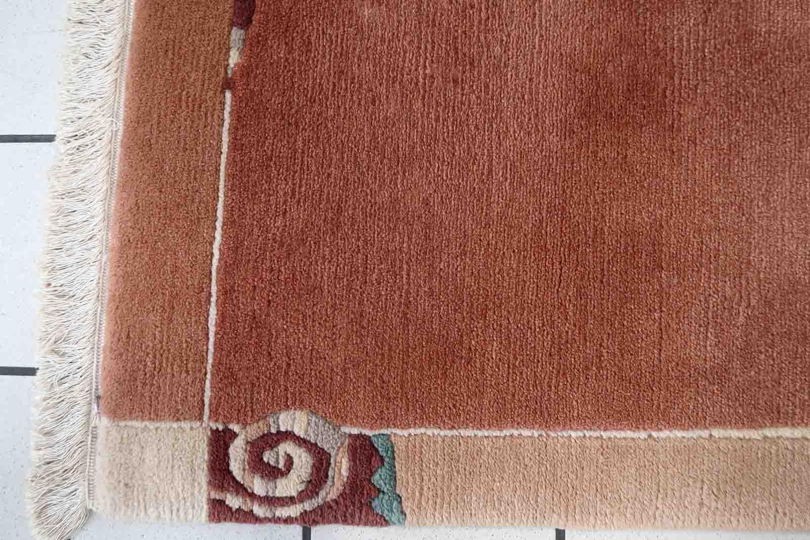 Late 20th Century Handmade Vintage Tibetan Khaden Rug, 1970s, 1C1017 For Sale