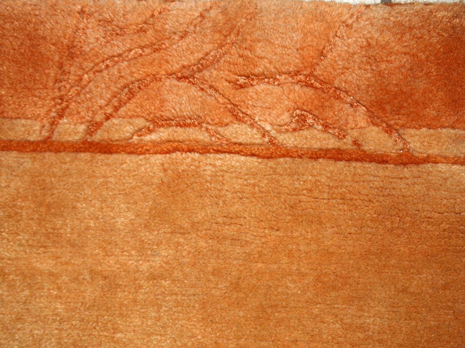 Chinois Tapis tibétaine kaki vintage fait à la main, années 1970 - 1C805 en vente