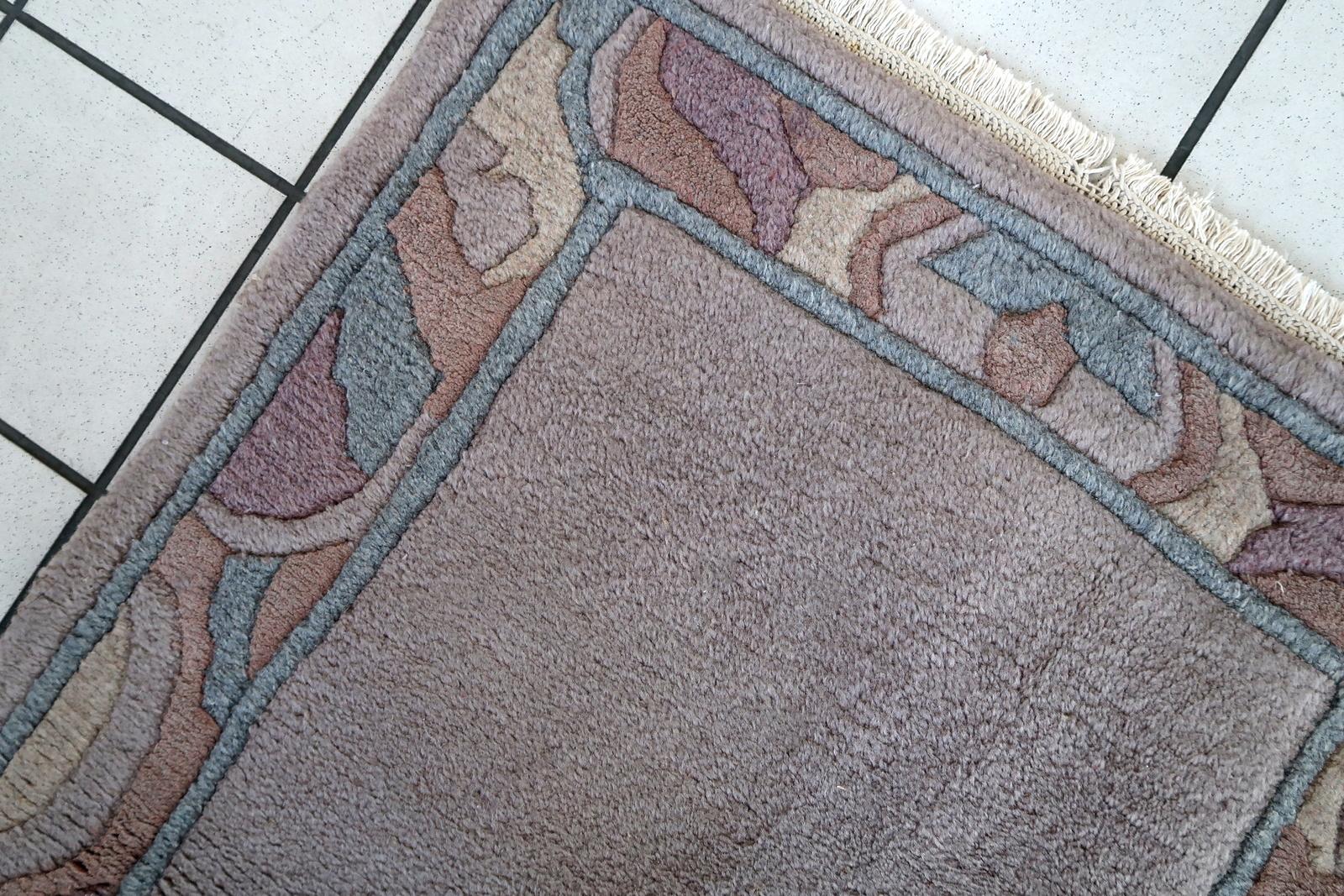 Népalais Tapis Khaden tibétain vintage fait à la main, 1970, 1C824 en vente