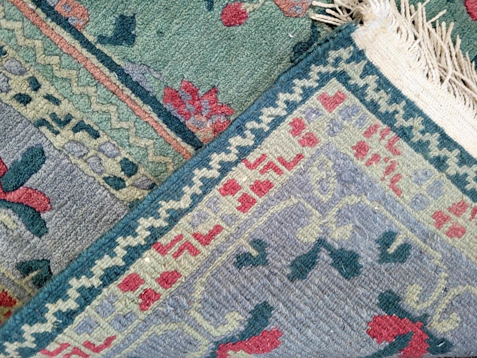 Tapis tibétain Khaden vintage fait main 9.9' x 11.8' 1970 - 2K37 en vente 4