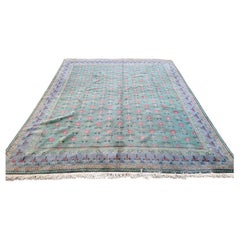 Tapis tibétain Khaden vintage fait main 9.9' x 11.8' 1970 - 2K37