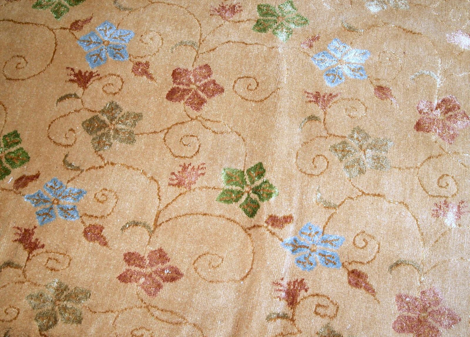 Handmade Vintage Tibetan Modern Rug with silk, 1980s, 1B767 For Sale 3