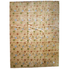 Handmade Vintage Tibetan Modern Rug with silk, 1980s, 1B767