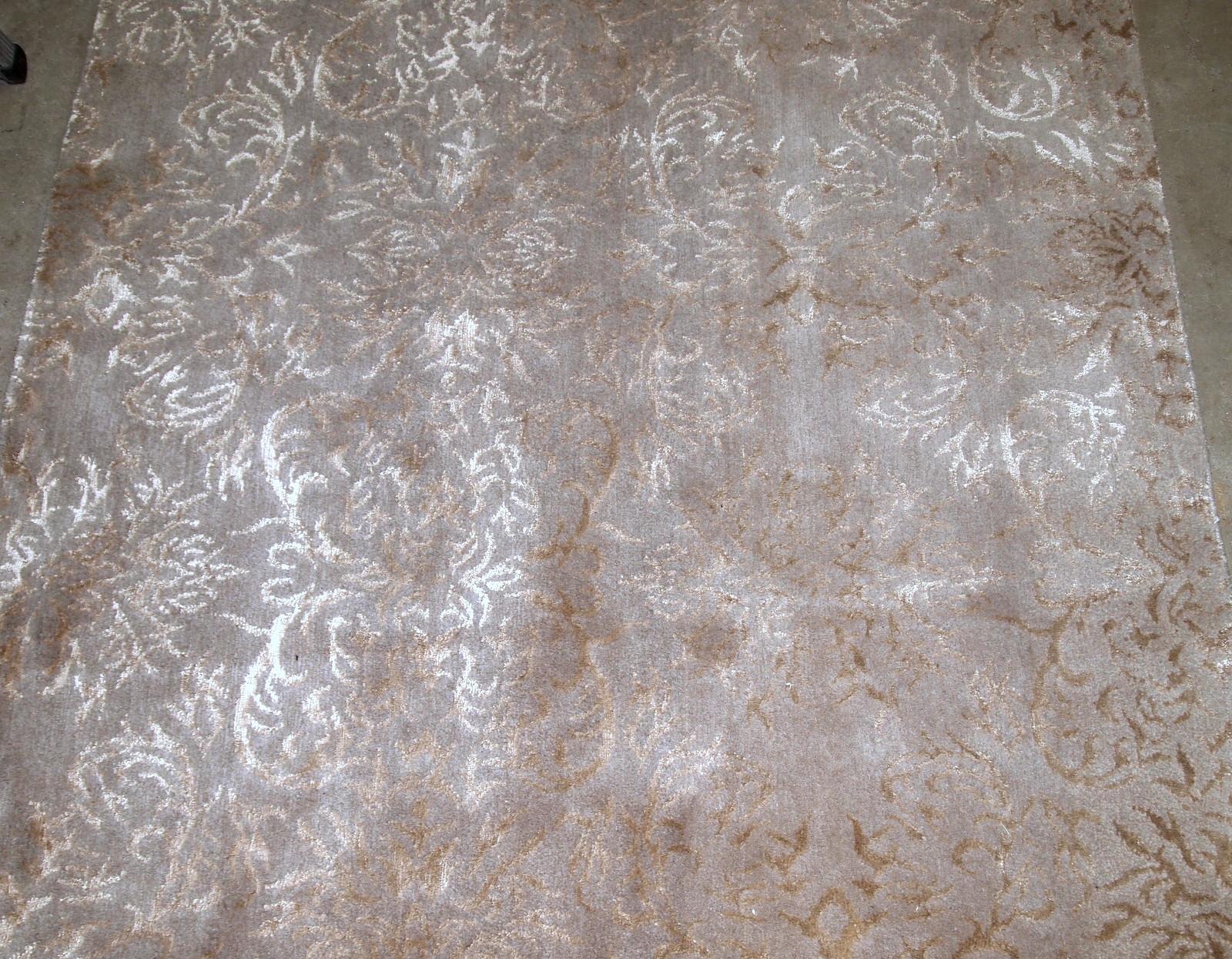 Late 20th Century Handmade Vintage Tibetan Modern Runner with Silk, 1980s, 1B770