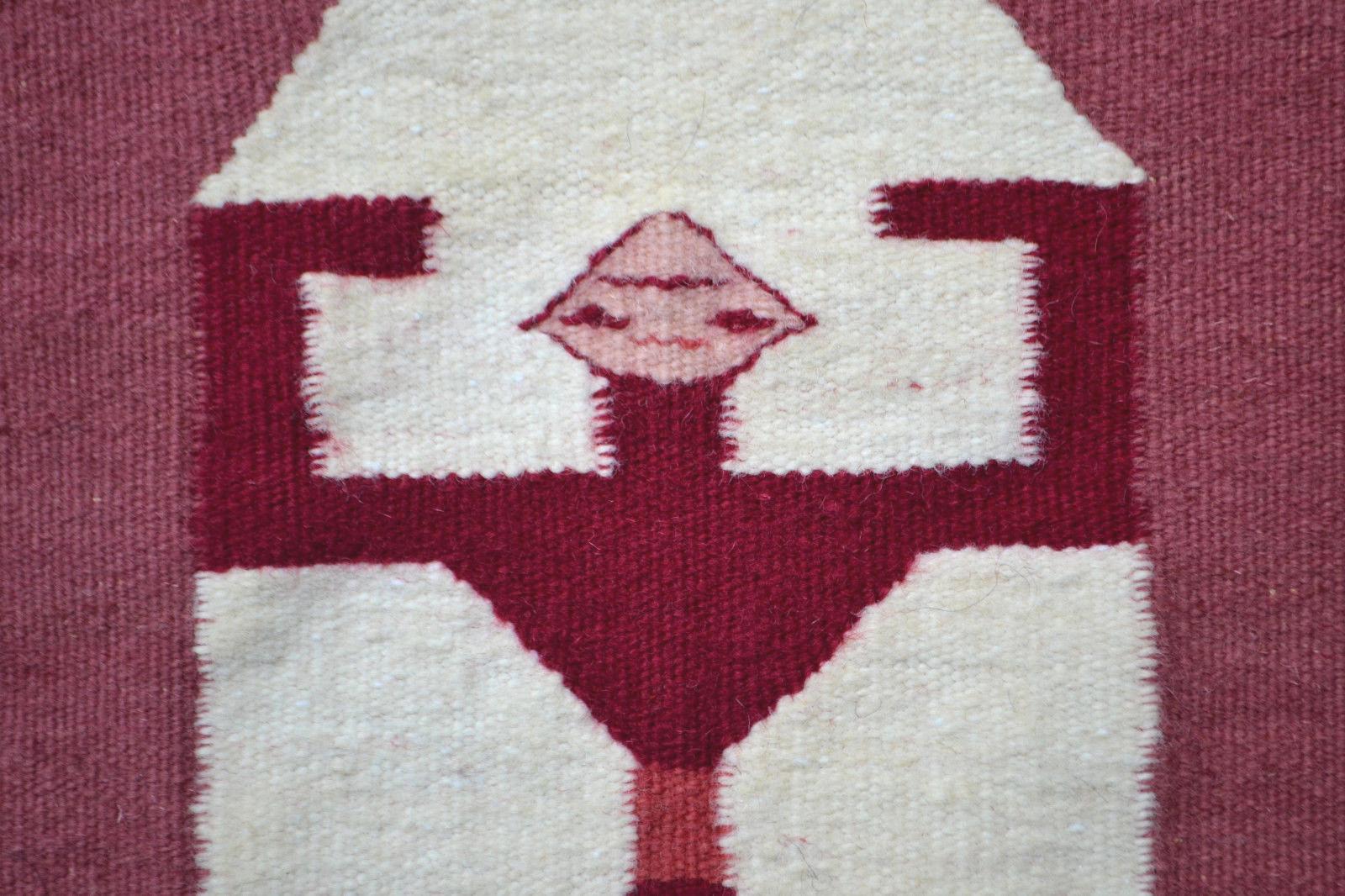 Hand-Knotted Handmade Vintage Tunisian Berber Kilim, 1960s, 1P01
