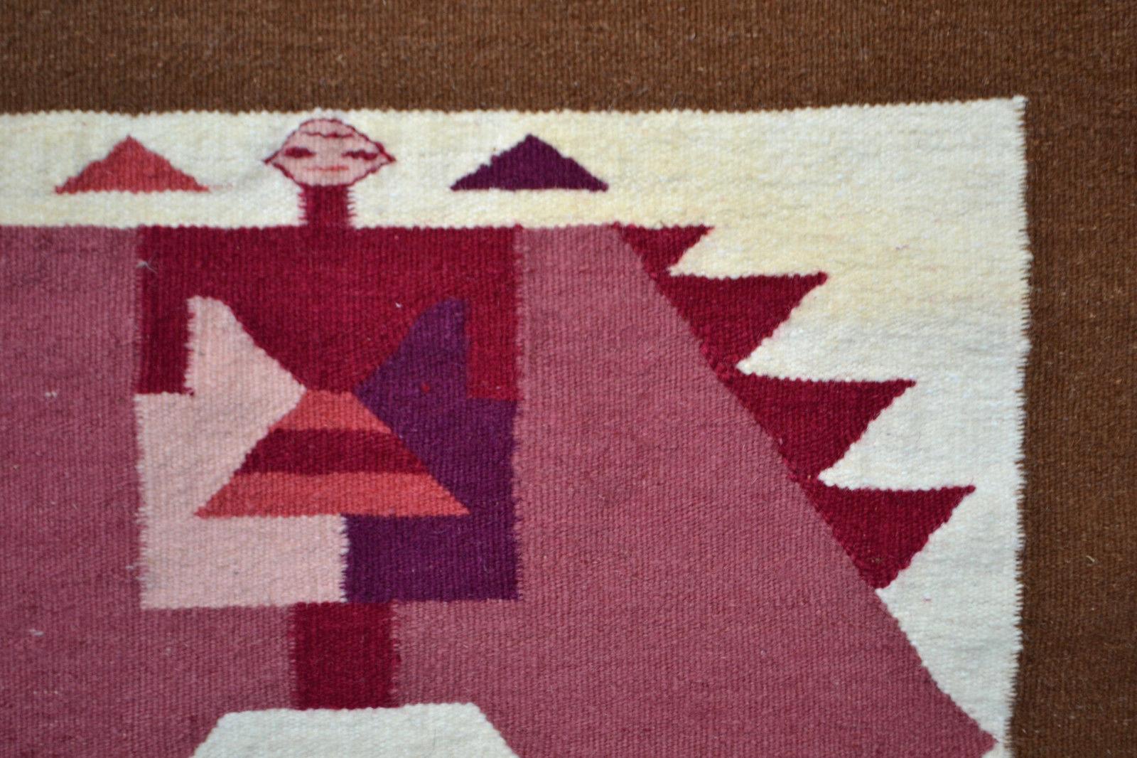 Handmade Vintage Tunisian Berber Kilim, 1960s, 1P01 In Good Condition For Sale In Bordeaux, FR