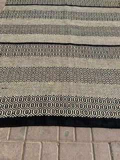 Handmade Vintage Tunisian Geometric Kilim Rug 6.1' x 8.8', 1970s - 2B19