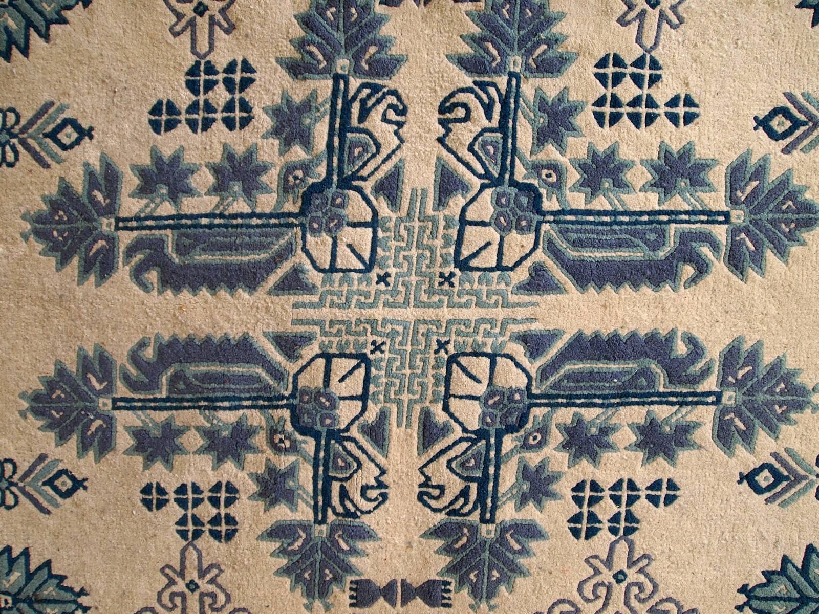 Handmade Vintage Tunisian Rug, 1960s, 1C544 For Sale 1