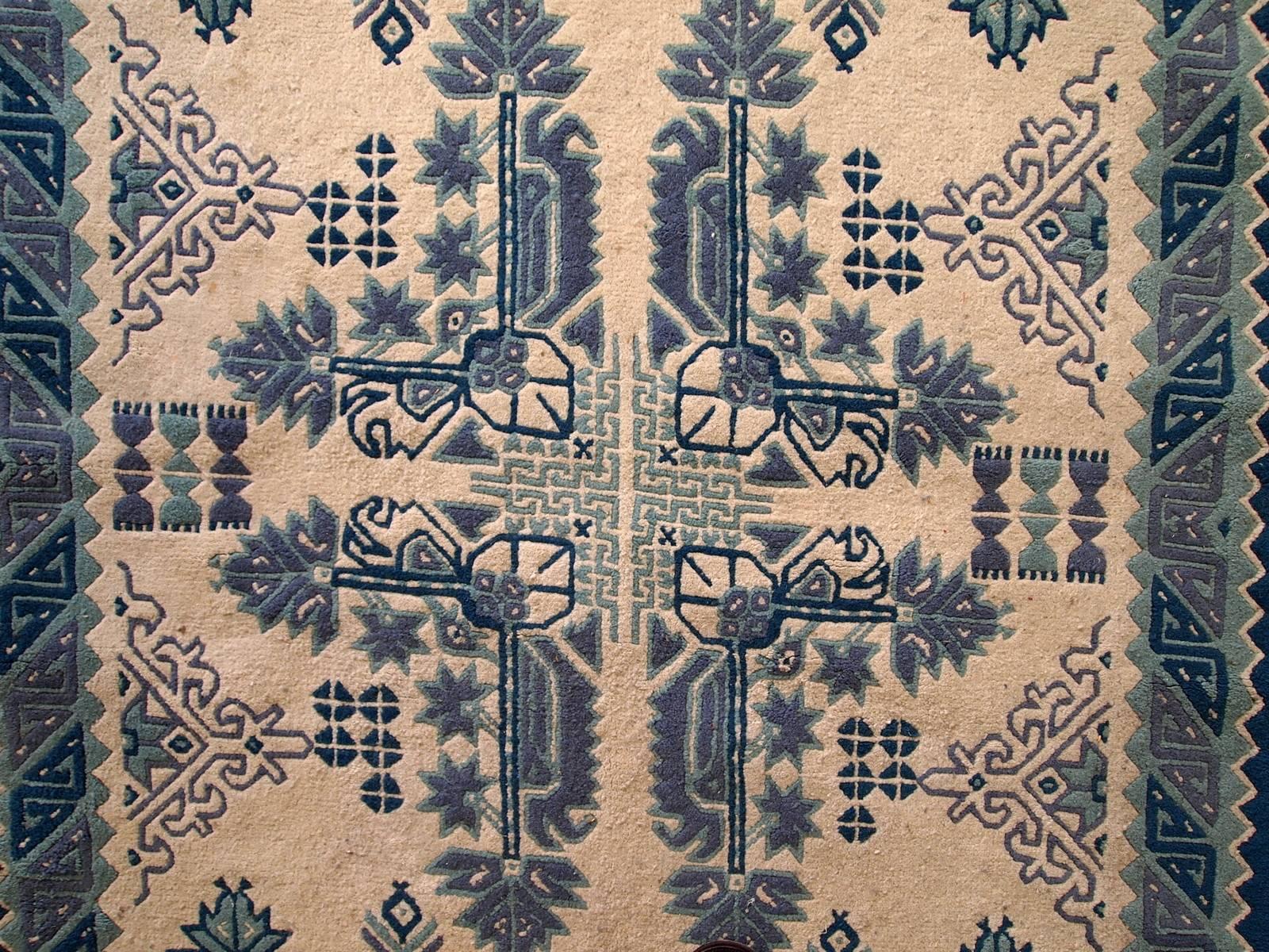 Handmade Vintage Tunisian Rug, 1960s, 1C544 For Sale 2