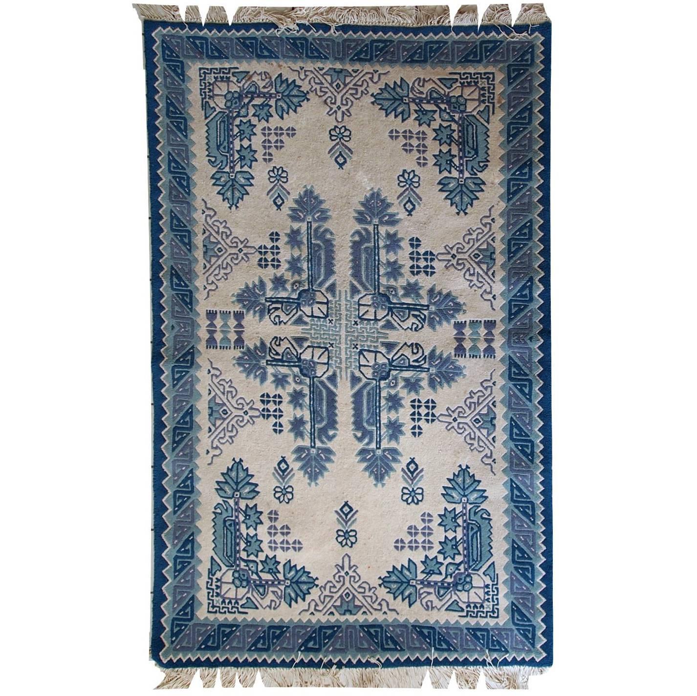 Handgefertigter marokkanischer Vintage-Teppich, 1960er Jahre, 1C544