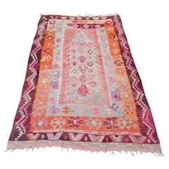 Rug & Kilim turc vintage fait main 3.9' x 6' 1940s - 2K34