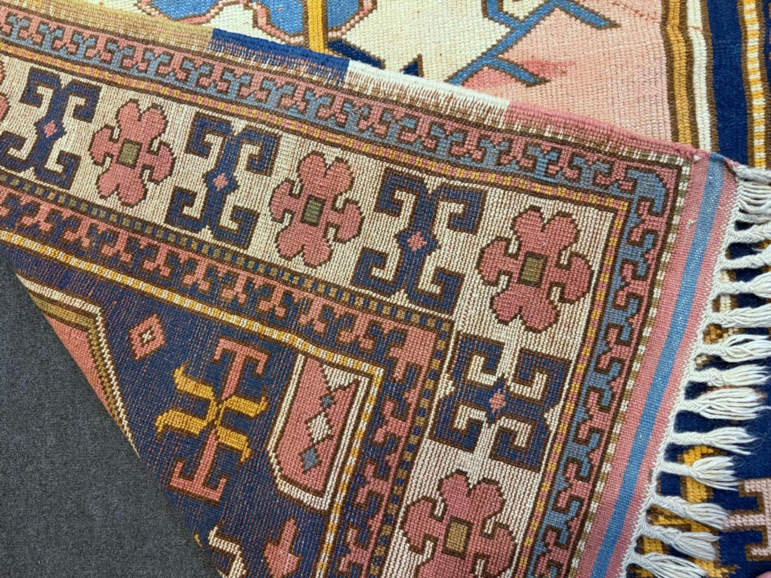 Tappeto anatolico turco d'epoca fatto a mano 5,4' x 7,11, anni '50 - 2B1110 In condizioni buone in vendita a Bordeaux, FR