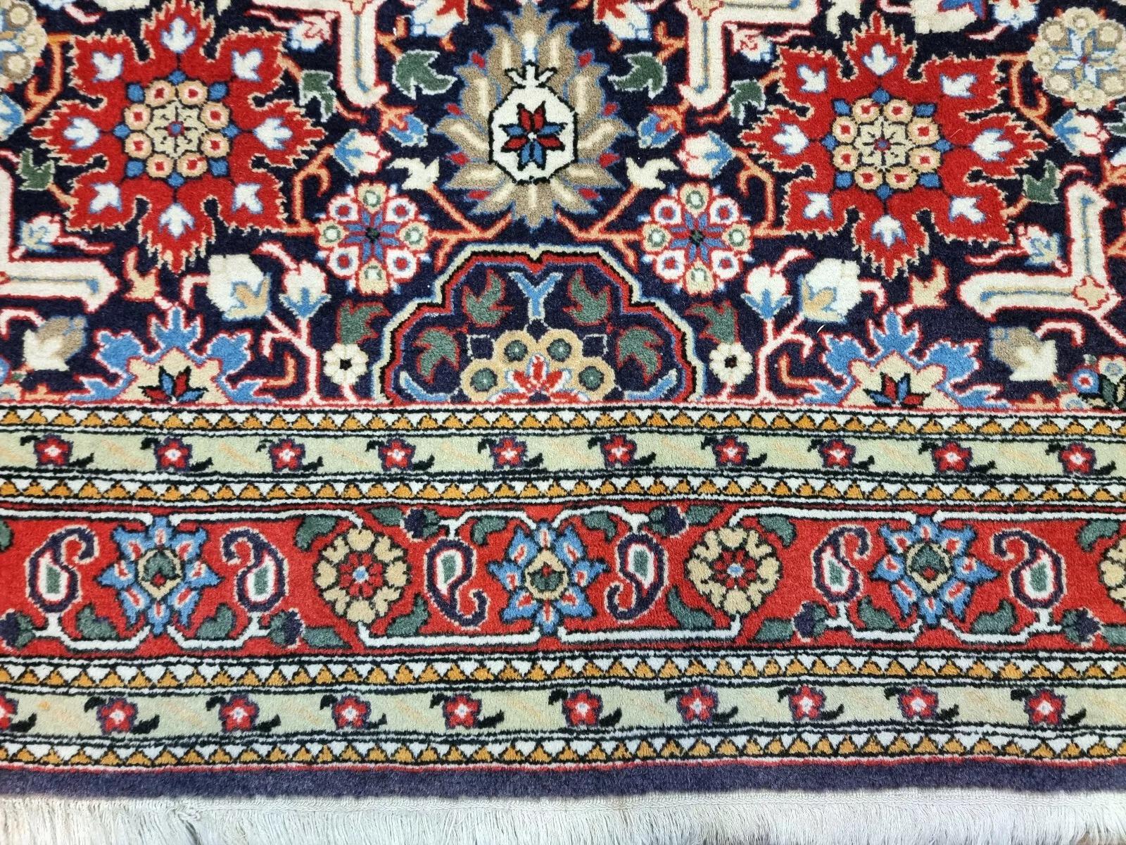 Hand-Knotted Handmade Vintage Turkish Hereke Rug 6.7' x 10.1' 1980s - 1D193 For Sale
