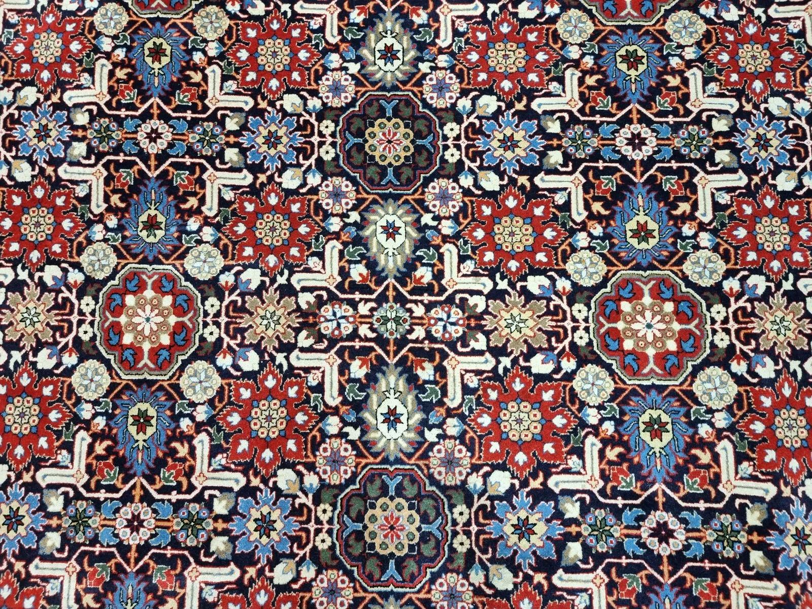 Late 20th Century Handmade Vintage Turkish Hereke Rug 6.7' x 10.1' 1980s - 1D193 For Sale