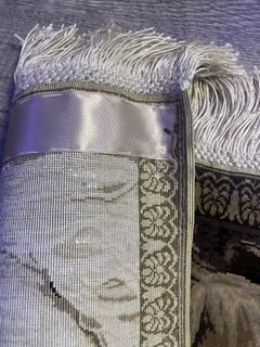 Handmade Vintage Turkish Hereke Silk Rug 11'' x 17'' 1970s - 1N91