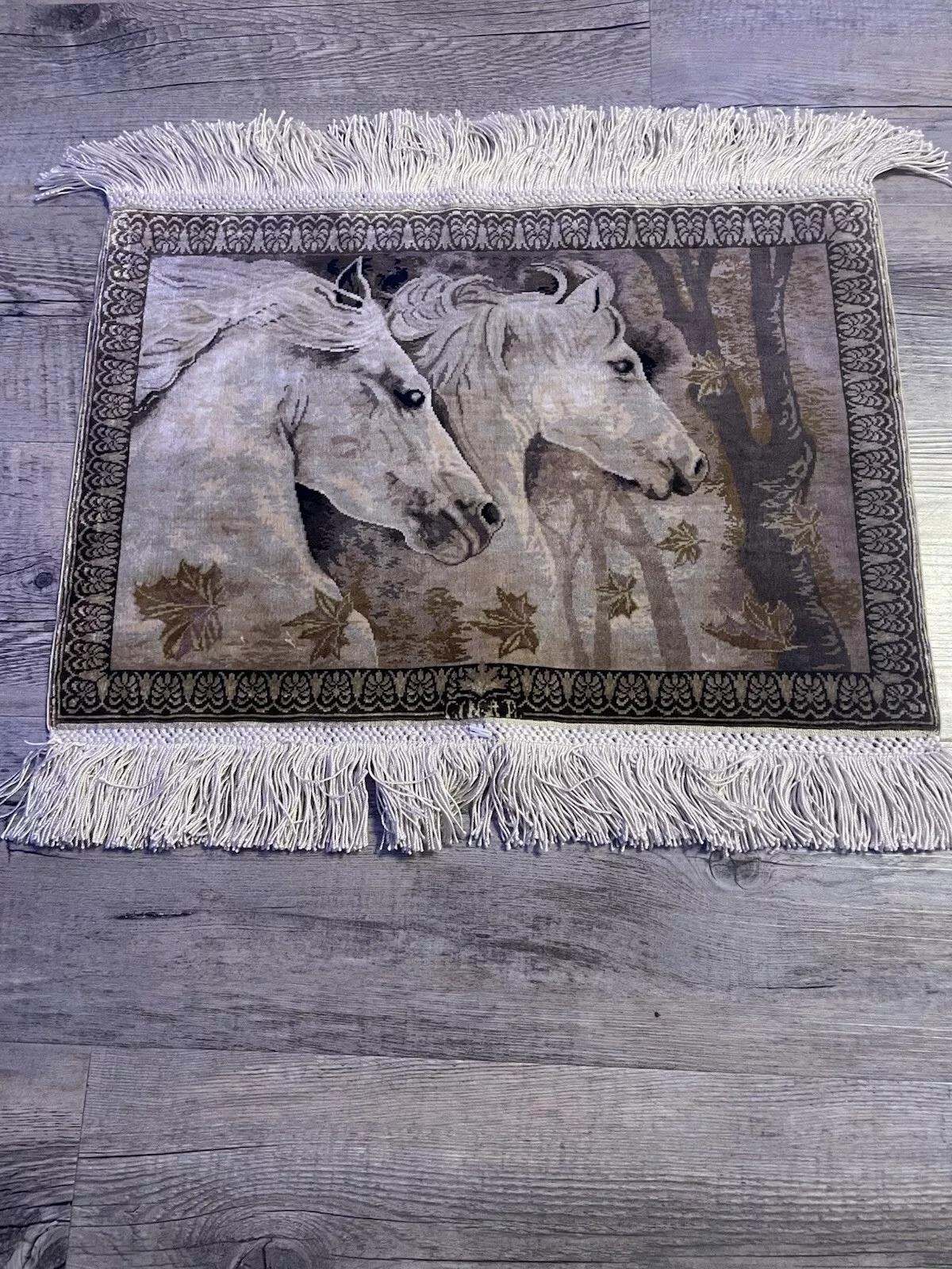 Alfombra de seda Hereke turca vintage hecha a mano 11'' x 17'' años 70 - 1N91 Francés en venta