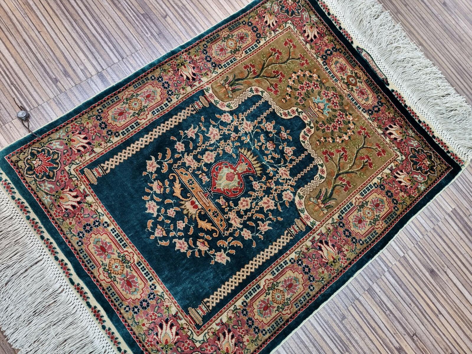 Tapis turc Hereke vintage fait à la main 13