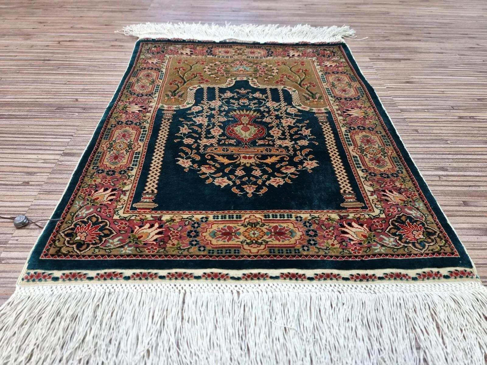 Tapis turc Hereke vintage fait à la main 13