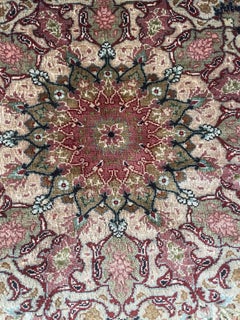 Handmade Vintage Turkish Hereke Silk Rug, 1970s, Extra Fine, 2.1 x 3.1 ft -1N126