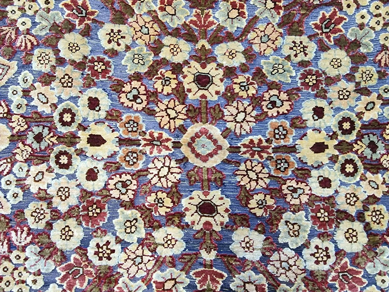 Tapis en soie turc Hereke fait main 2.3' x 3.3', 1980 - 1D133 en vente 5