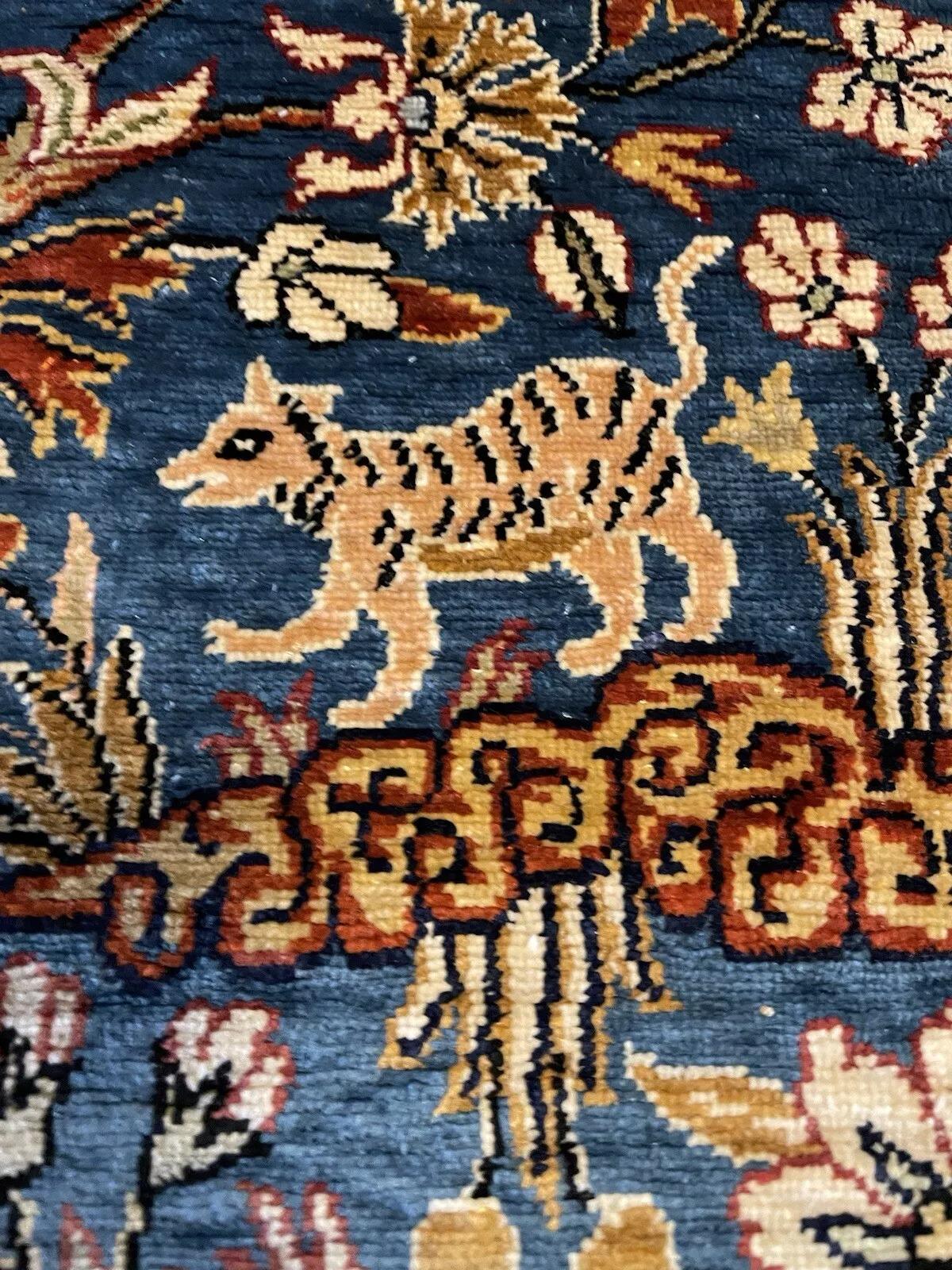 Tappeto di seta turco Hereke vintage fatto a mano 2,5' x 3,6', anni '70 - 1N73 In condizioni buone in vendita a Bordeaux, FR