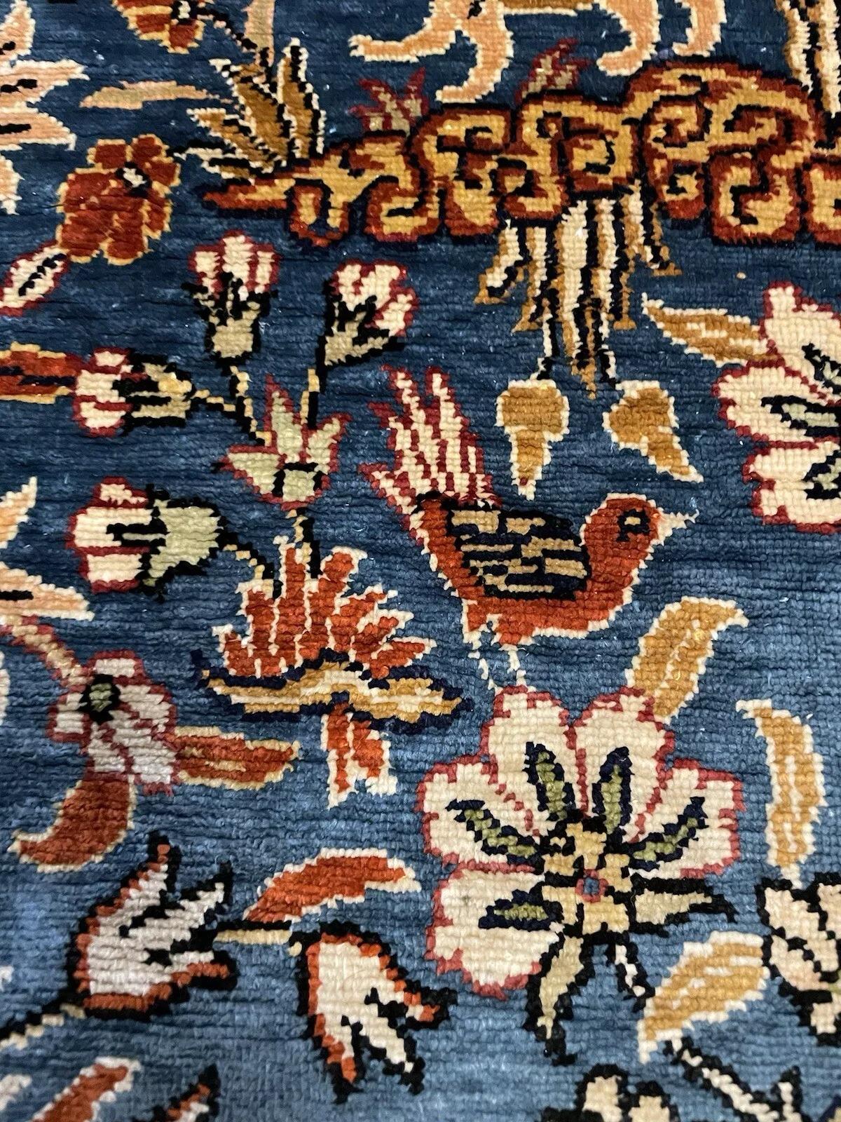 Tappeto di seta turco Hereke vintage fatto a mano 2,5' x 3,6', anni '70 - 1N73 in vendita 2