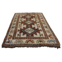 Alfombra Kars turca vintage hecha a mano 4,4' x 6', años 70 - 1K11
