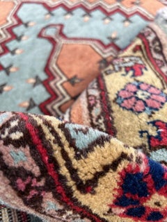 Handmade Vintage Turkish Kayseri Praying Rug 2.6' x 4.9', 1960s - 1S41