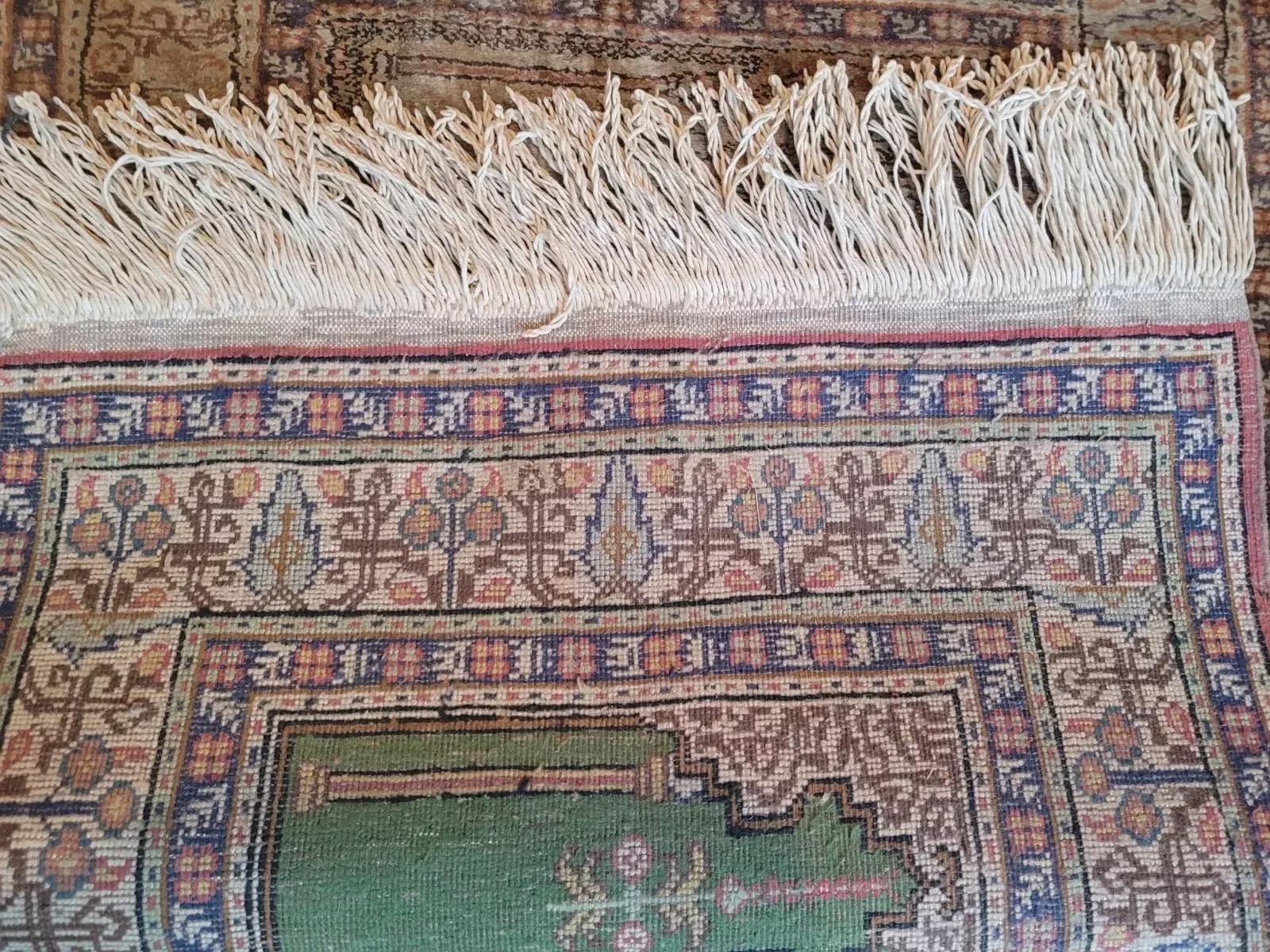 Alfombra turca keyseri vintage hecha a mano 2' x 6,7' (62cm x 206cm) Años 50 - 2K11 Anudado a mano en venta