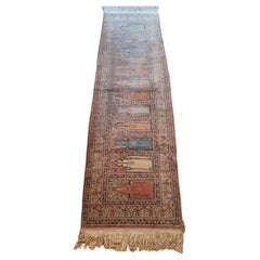 Handmade Vintage Turkish Keyseri Rug 2' x 6.7' (62cm x 206cm) 1950s - 2K11