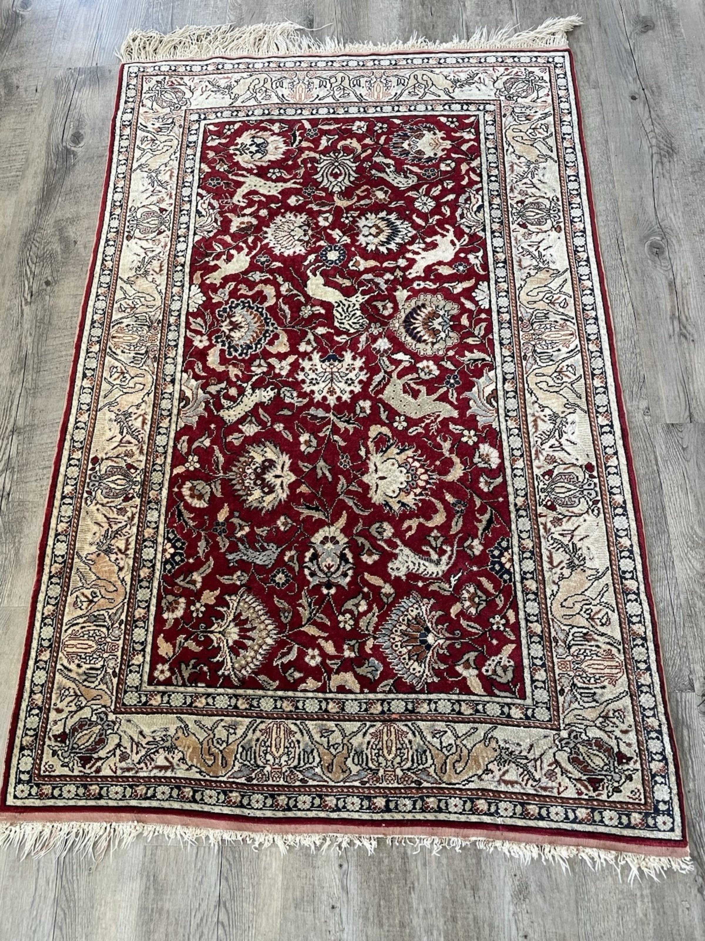 Tappeto Keyseri turco d'epoca fatto a mano 2,4' x 3,7', anni '70 - 1N104 in vendita 3