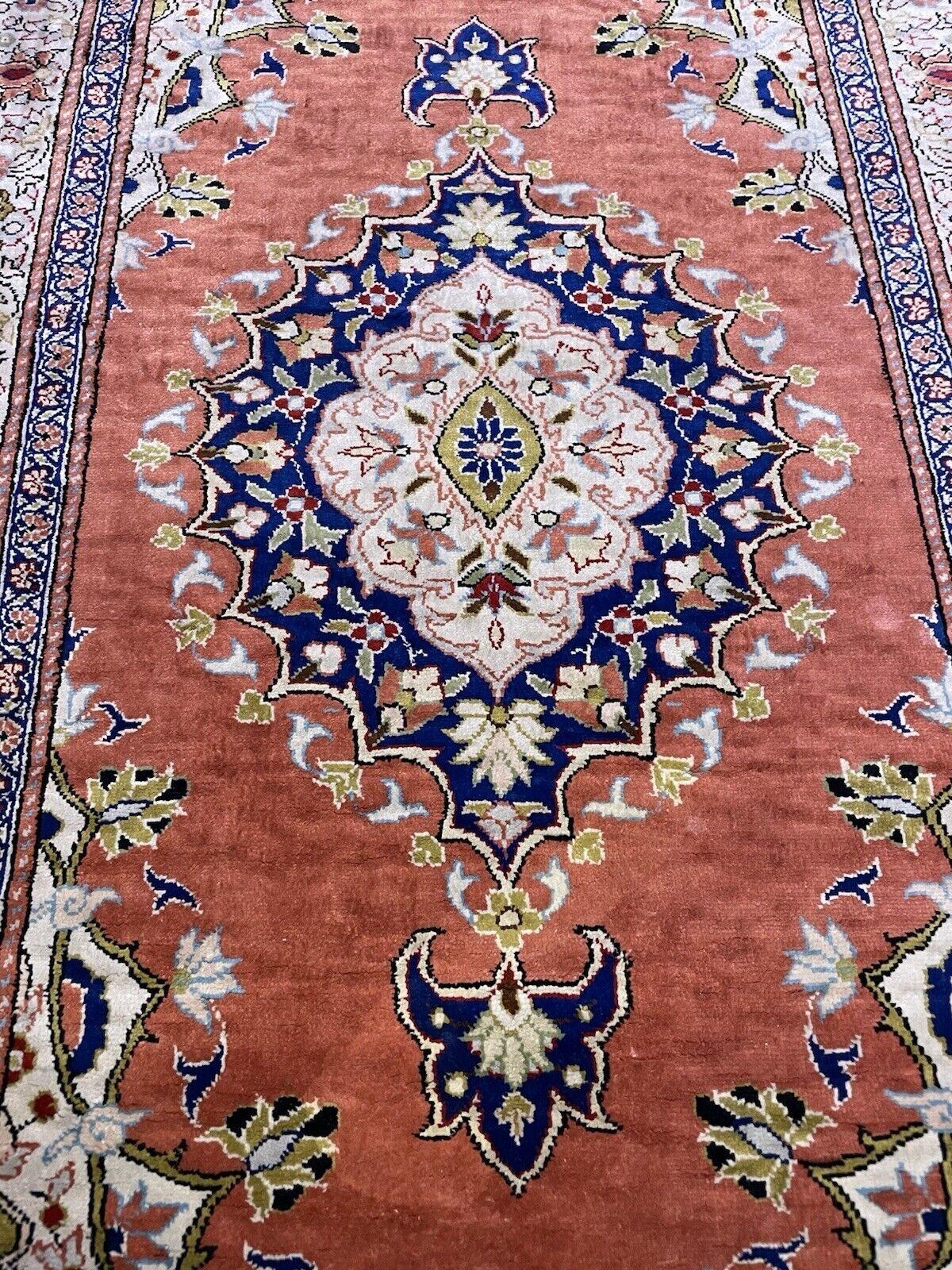 Handmade Vintage Turkish Keyseri Silk Rug 2' x 3.3' 1970s - 1N85 For Sale 6