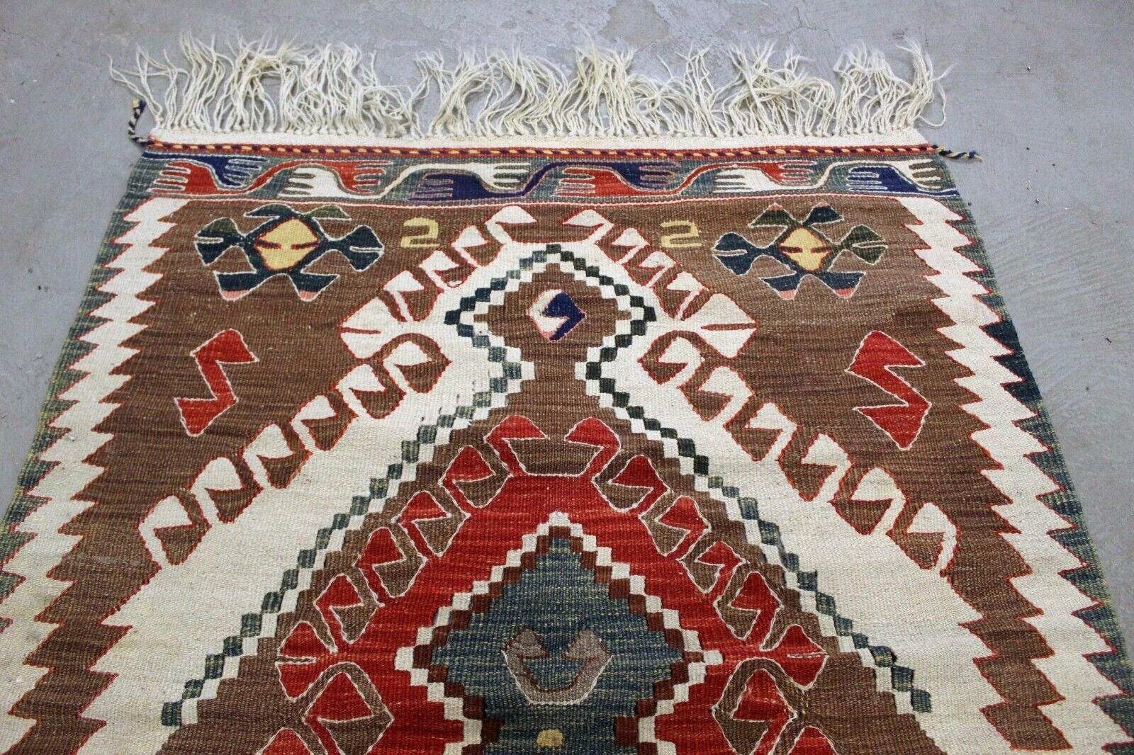 Français Rug & Kilim turc vintage fait main 3.1' x 3.11, 1960s - 1K06 en vente