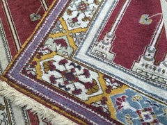 Handmade Vintage Turkish Konya Rug 3.9' x 5.9', 1950s - 1W06