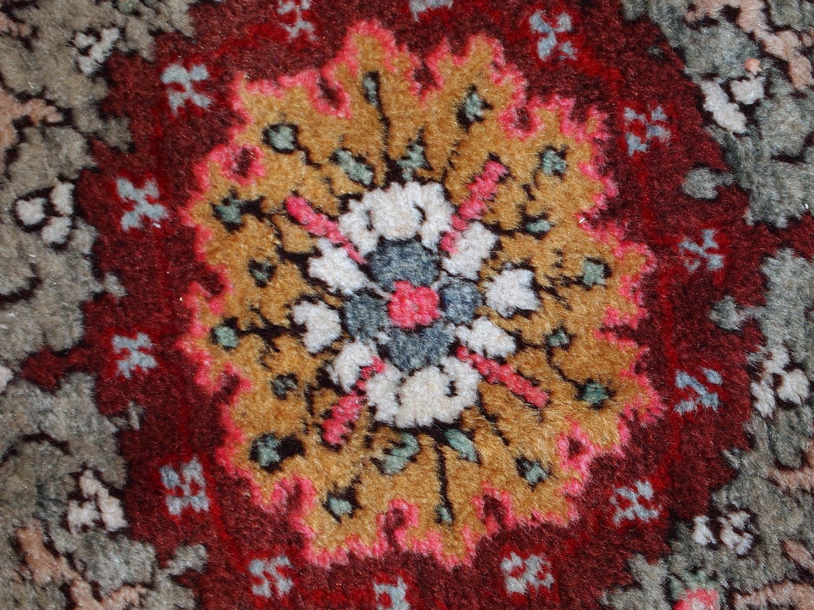 20th Century Handmade Vintage Turkish Oushak Runner, 1940s, 1C515 For Sale