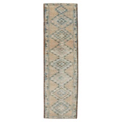 Handgefertigter türkischer Vintage-Teppich 2'10"x 10'9"