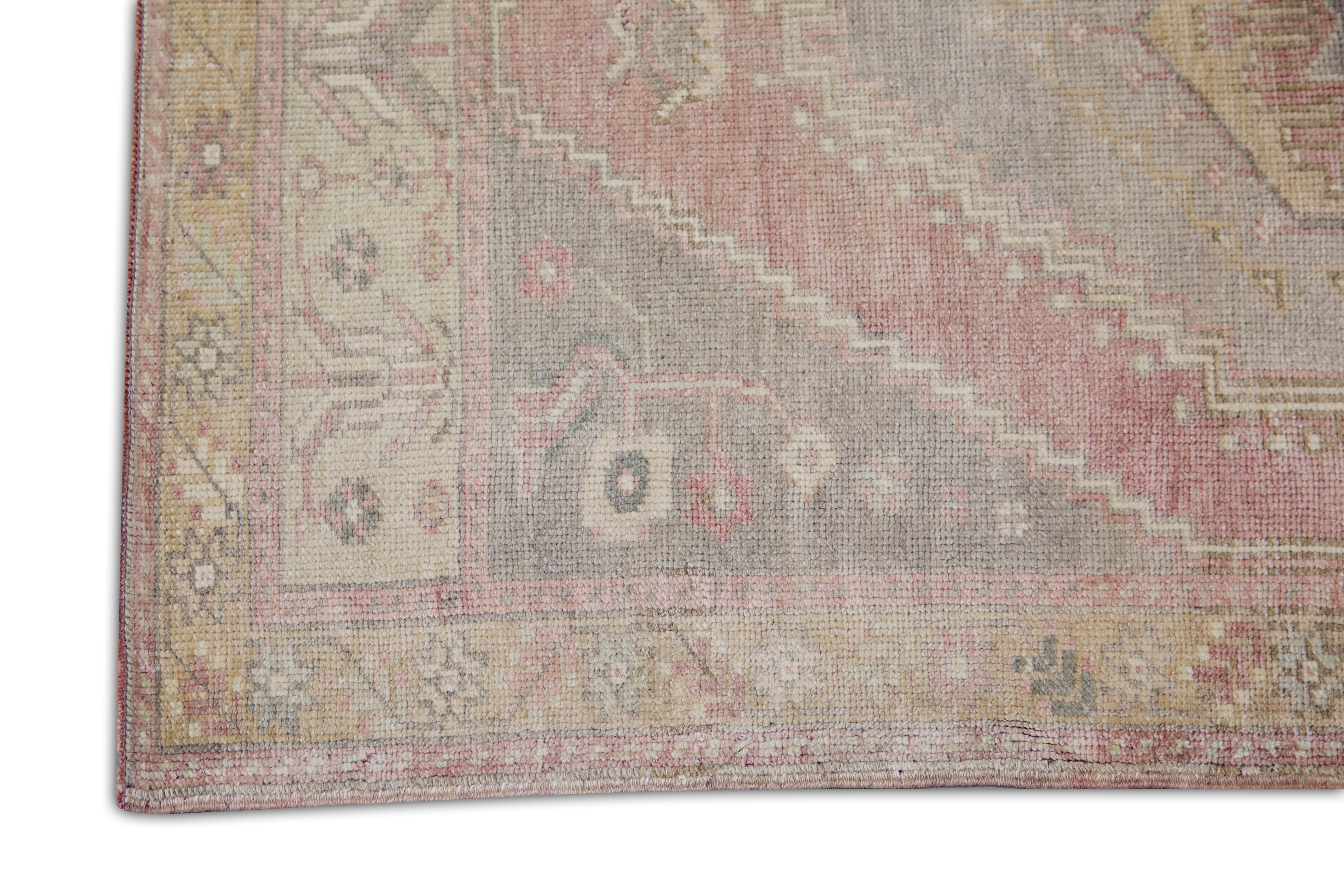 Alfombra turca vintage hecha a mano 2'6