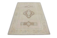 Alfombra turca vintage hecha a mano 4'3 "x 6'1
