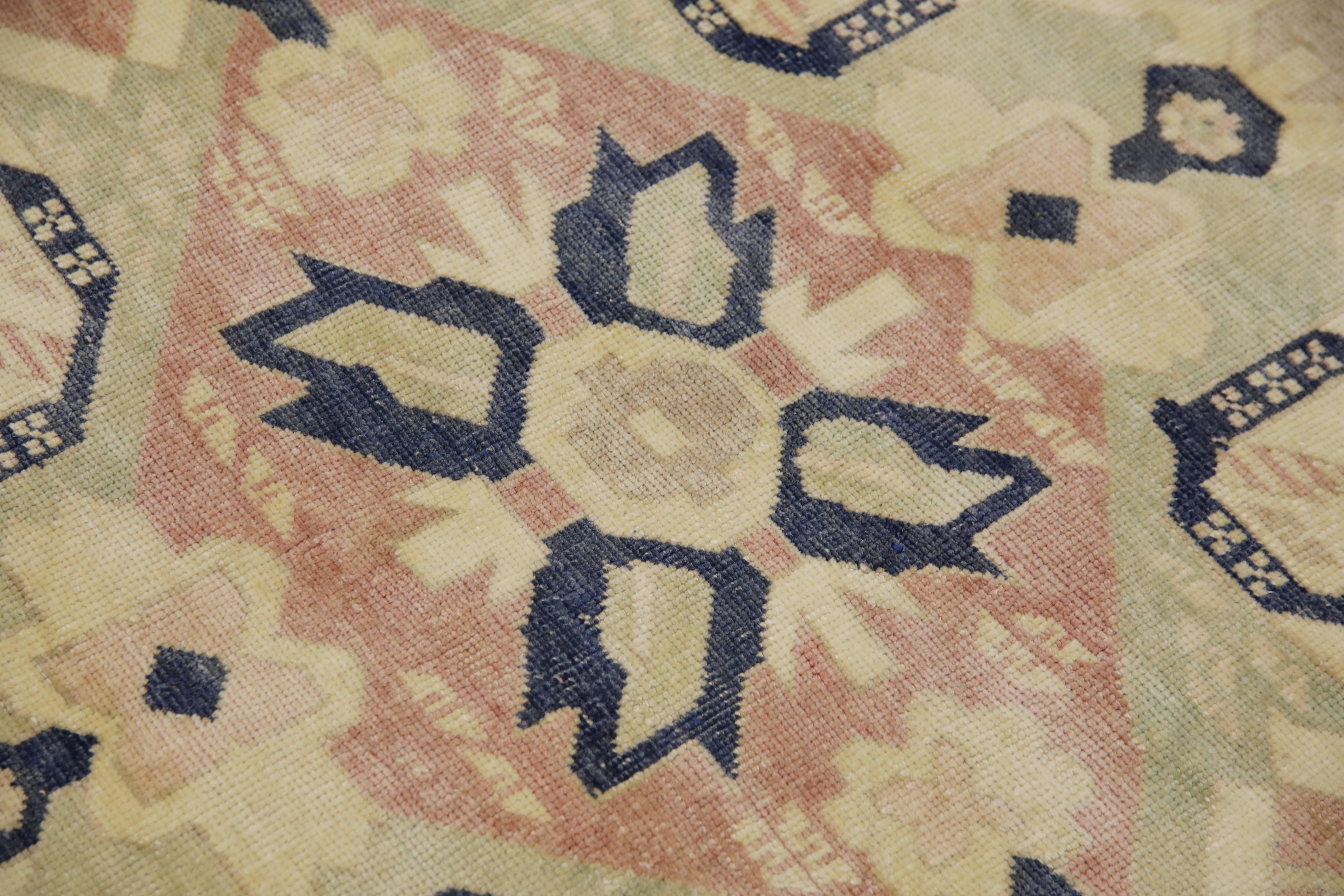 Handmade Vintage Turkish Rug 4'6