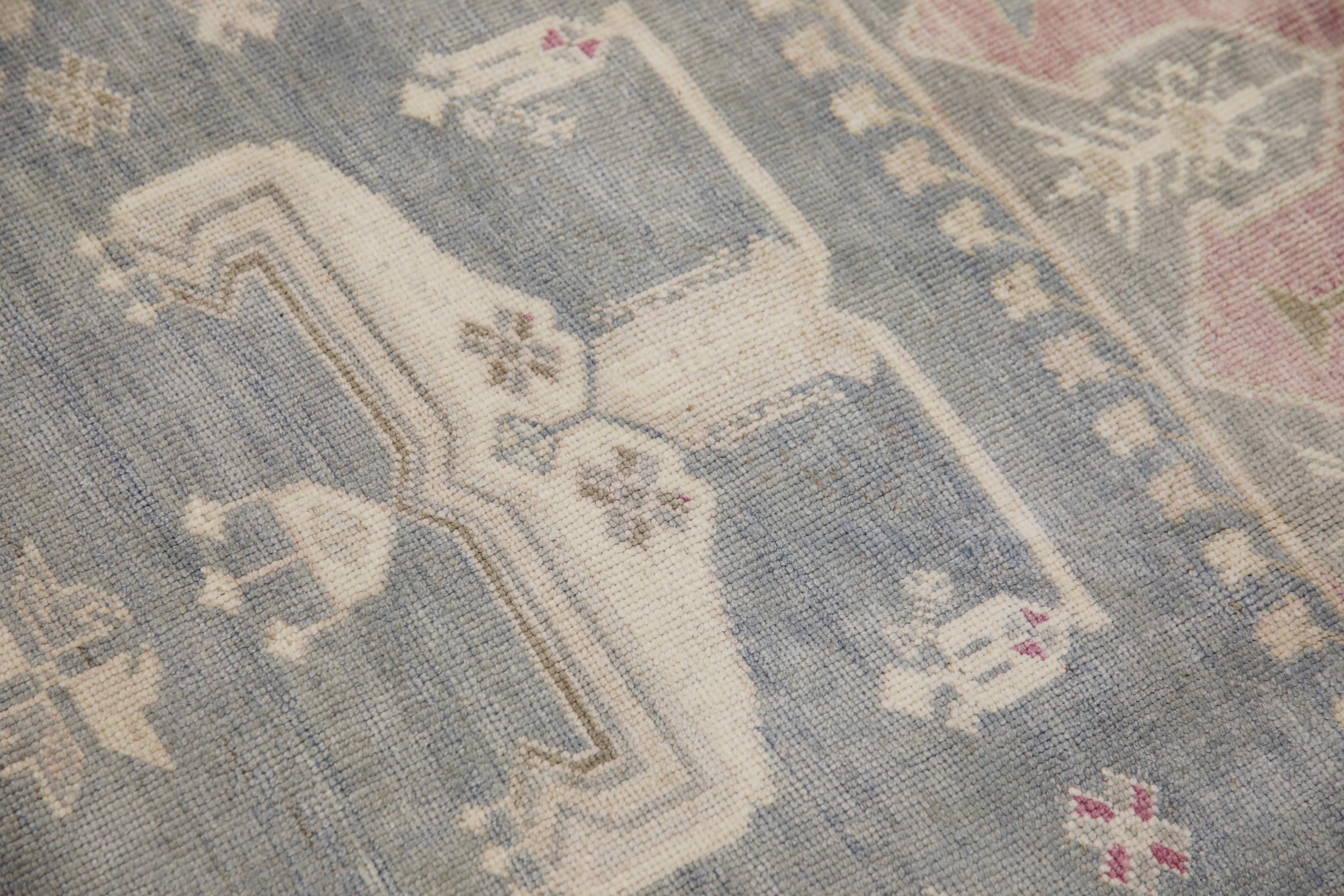 Alfombra turca vintage hecha a mano 4'9 
