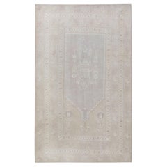 Alfombra turca vintage hecha a mano 4'9 "x 7'4
