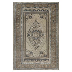 Handgefertigter türkischer Vintage-Teppich 4'x 6'
