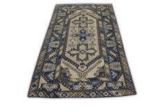Handgefertigter türkischer Vintage-Teppich 4'x 6'5"