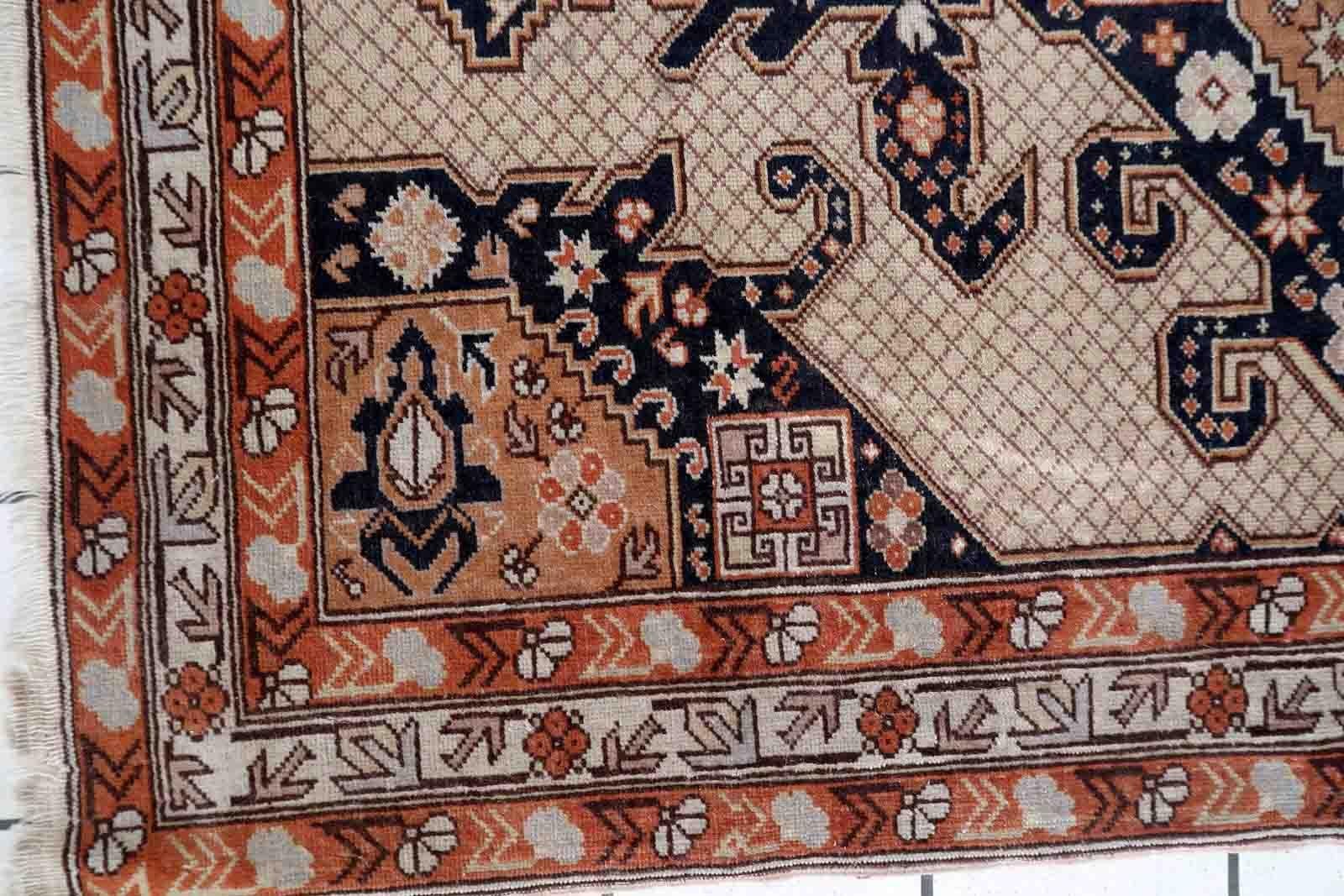 Tapis turc Sivas vintage fait à la main, années 1950, 1C1061 en vente 4