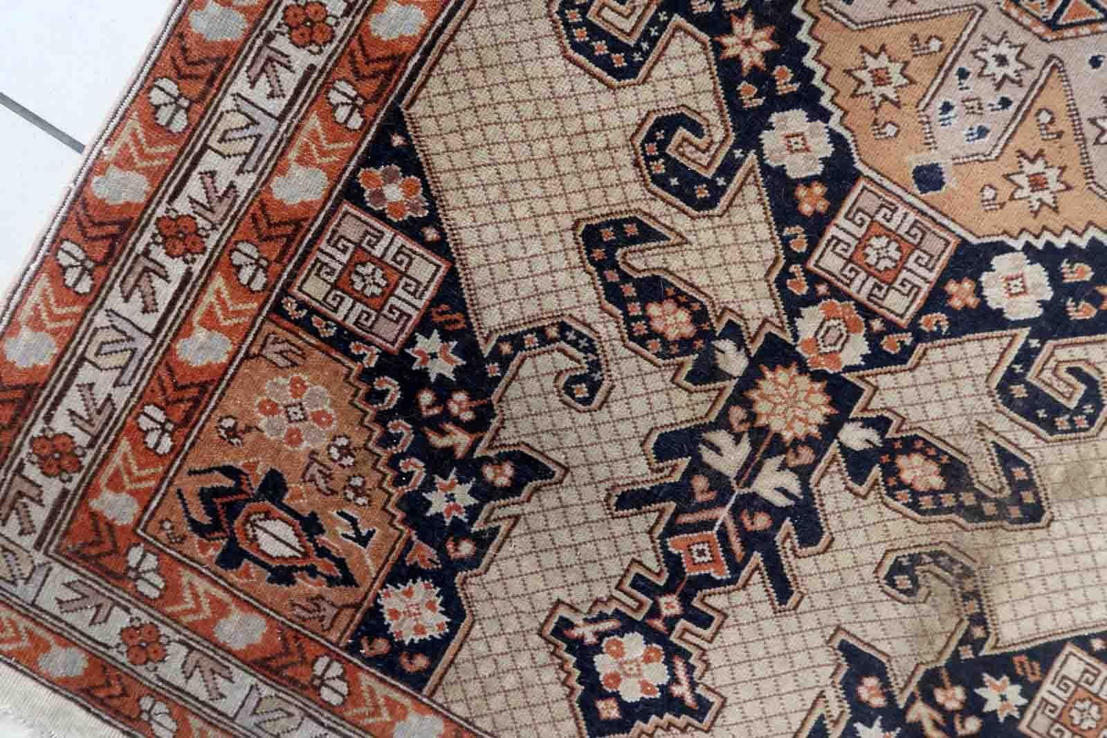 Tapis turc Sivas vintage fait à la main, années 1950, 1C1061 en vente 2