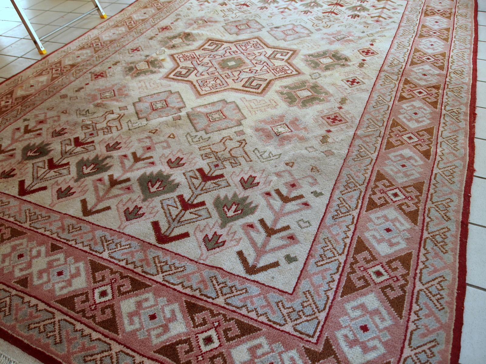 Handmade vintage Turkish Sivas rug, 1960s - 1C735 For Sale 3