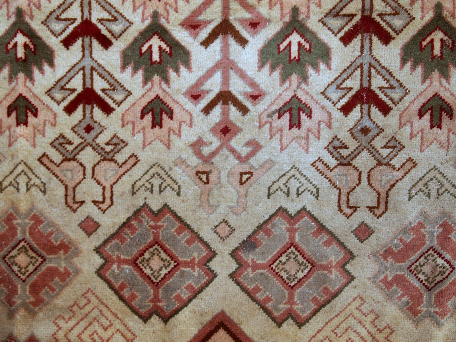 Handmade vintage Turkish Sivas rug, 1960s - 1C735 For Sale 1