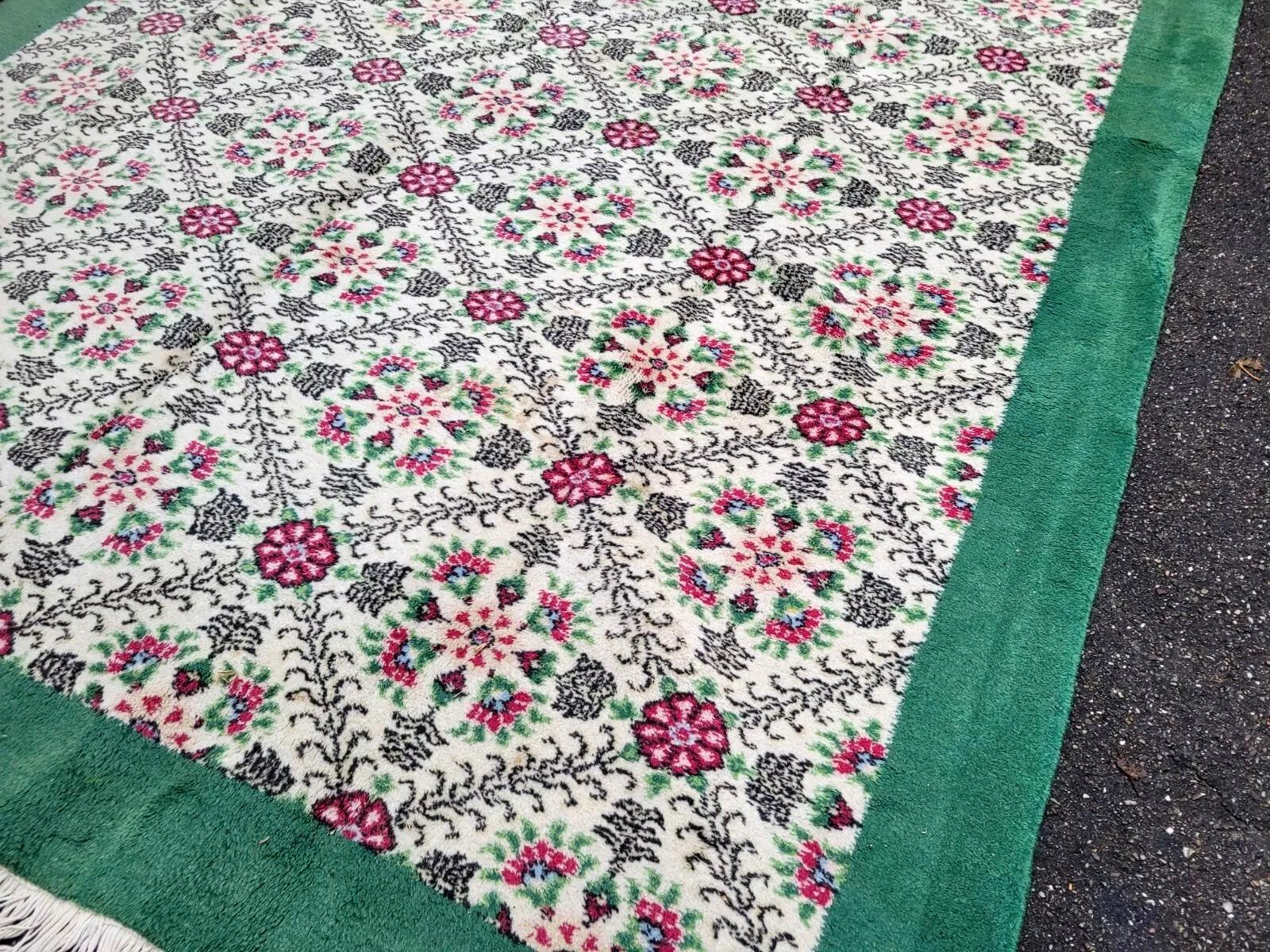 Francese Tappeto Sivas turco vintage fatto a mano 7,2' x 10,2' (220cm x 312cm) anni '70 - 2K15 in vendita