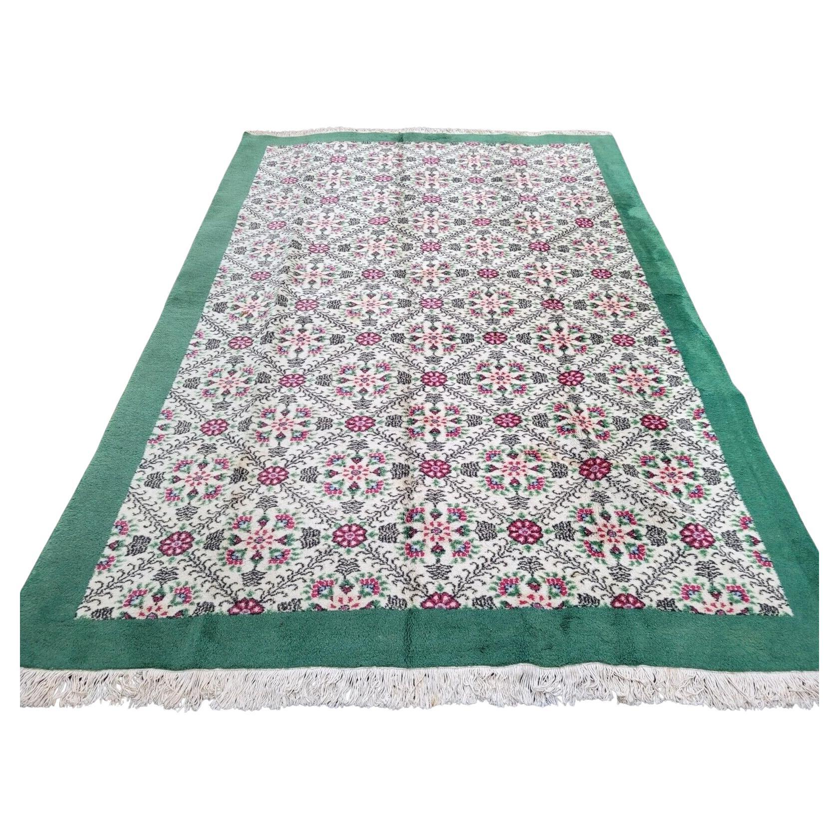 Tappeto Sivas turco vintage fatto a mano 7,2' x 10,2' (220cm x 312cm) anni '70 - 2K15 in vendita