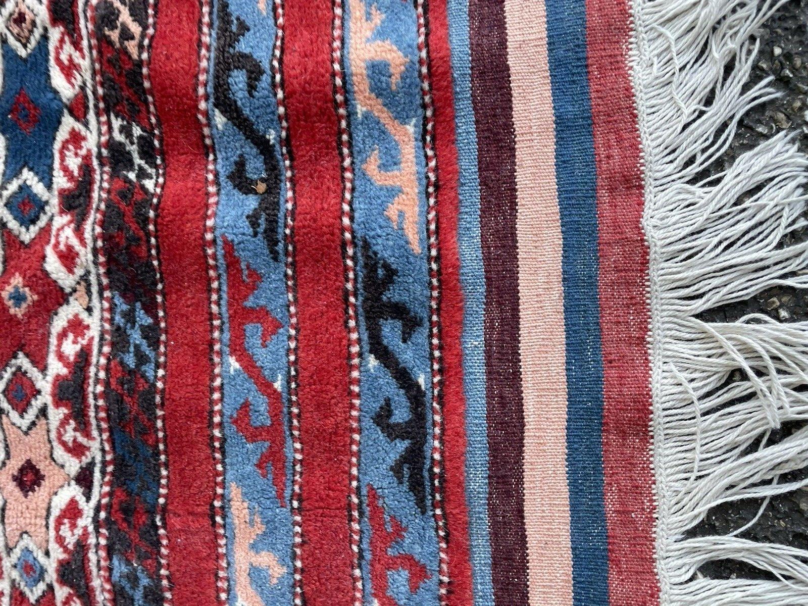 Tapis vintage turc Yuruk fait main 5.3' x 7.2' 1940s - 1N82 en vente 3